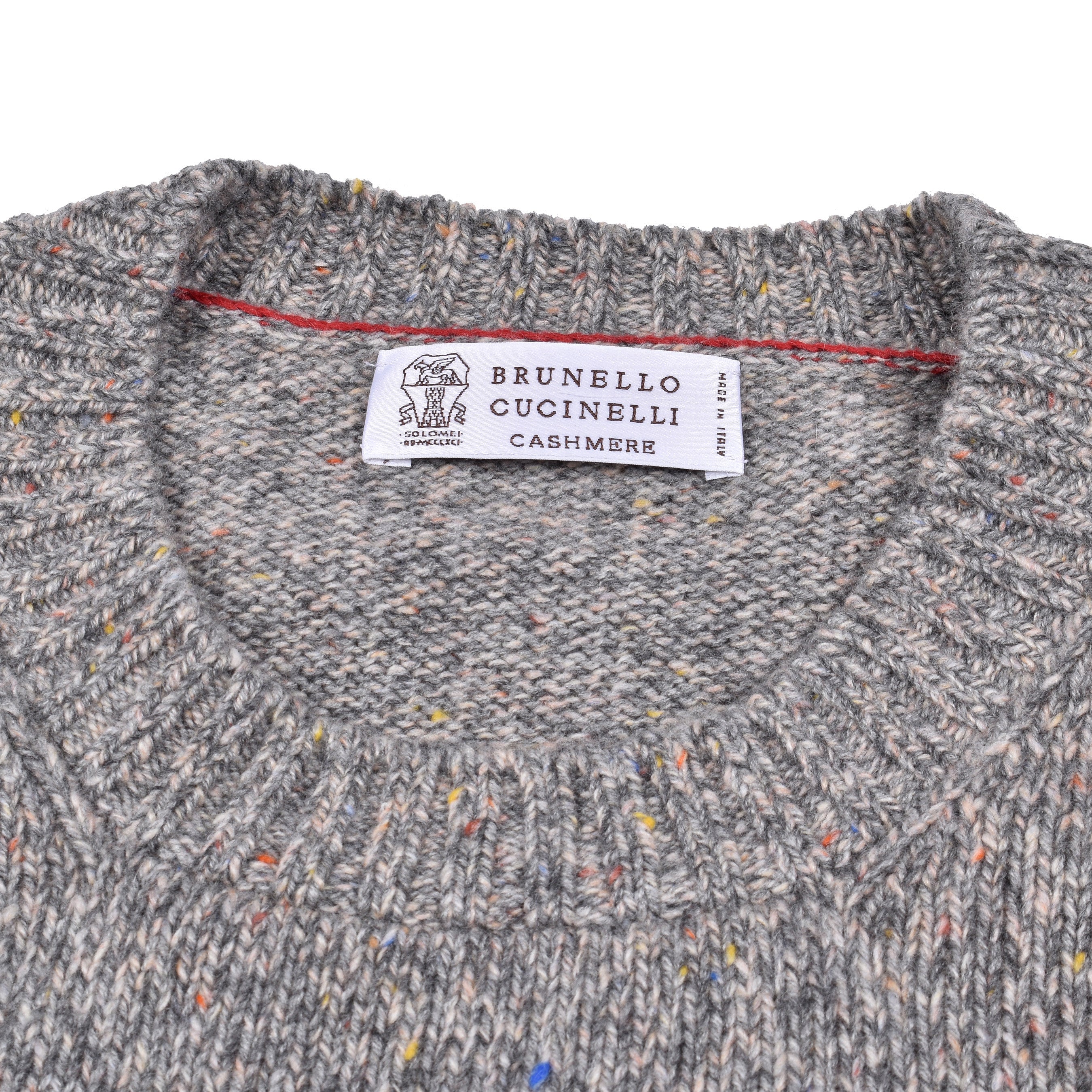 BRUNELLO CUCINELLI MEN'S 100% CASHMERE CREW NECK SWEATER/PULLOVER
