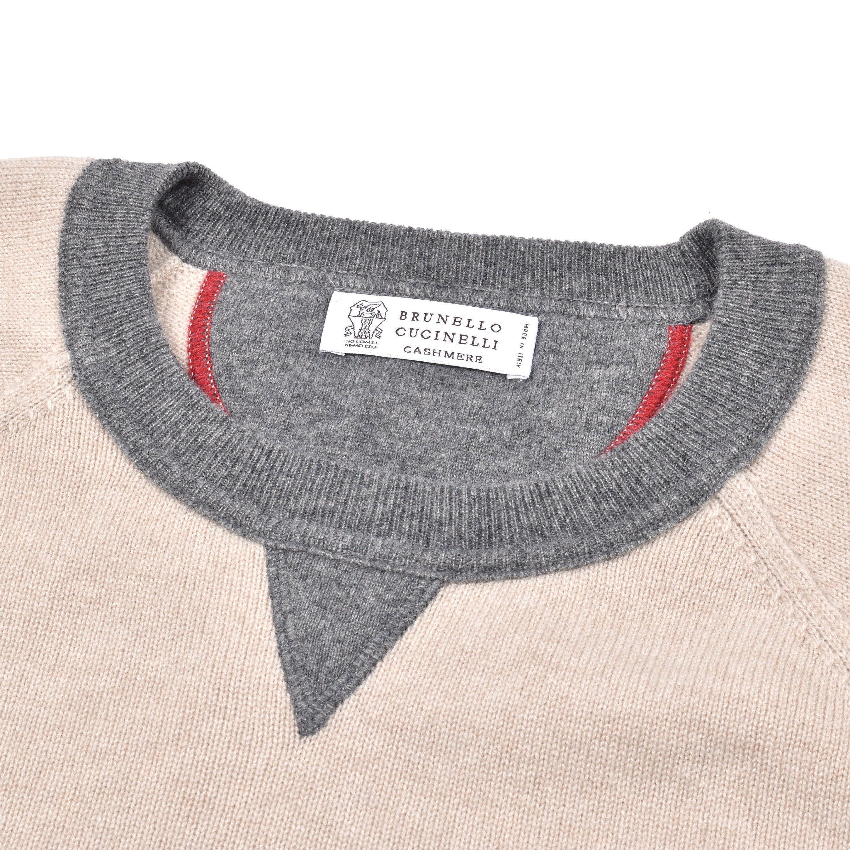BRUNELLO CUCINELLI MEN'S 100% CASHMERE ATHLETIC STYLE CREW NECK SWEATER NEW