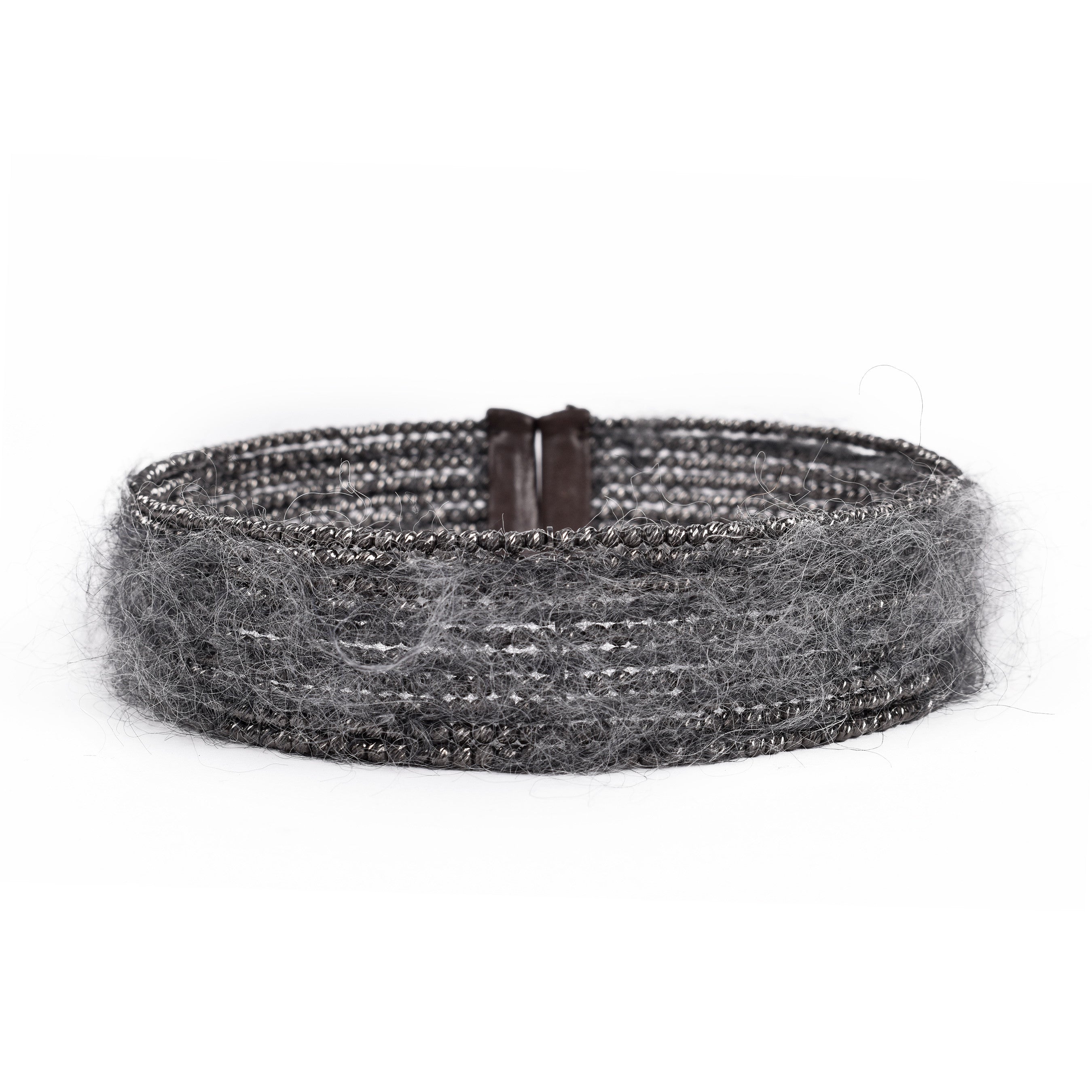 BRUNELLO CUCINELLI WOMEN'S MONILI BEAD AND WOOL CHOKER NECKLACE