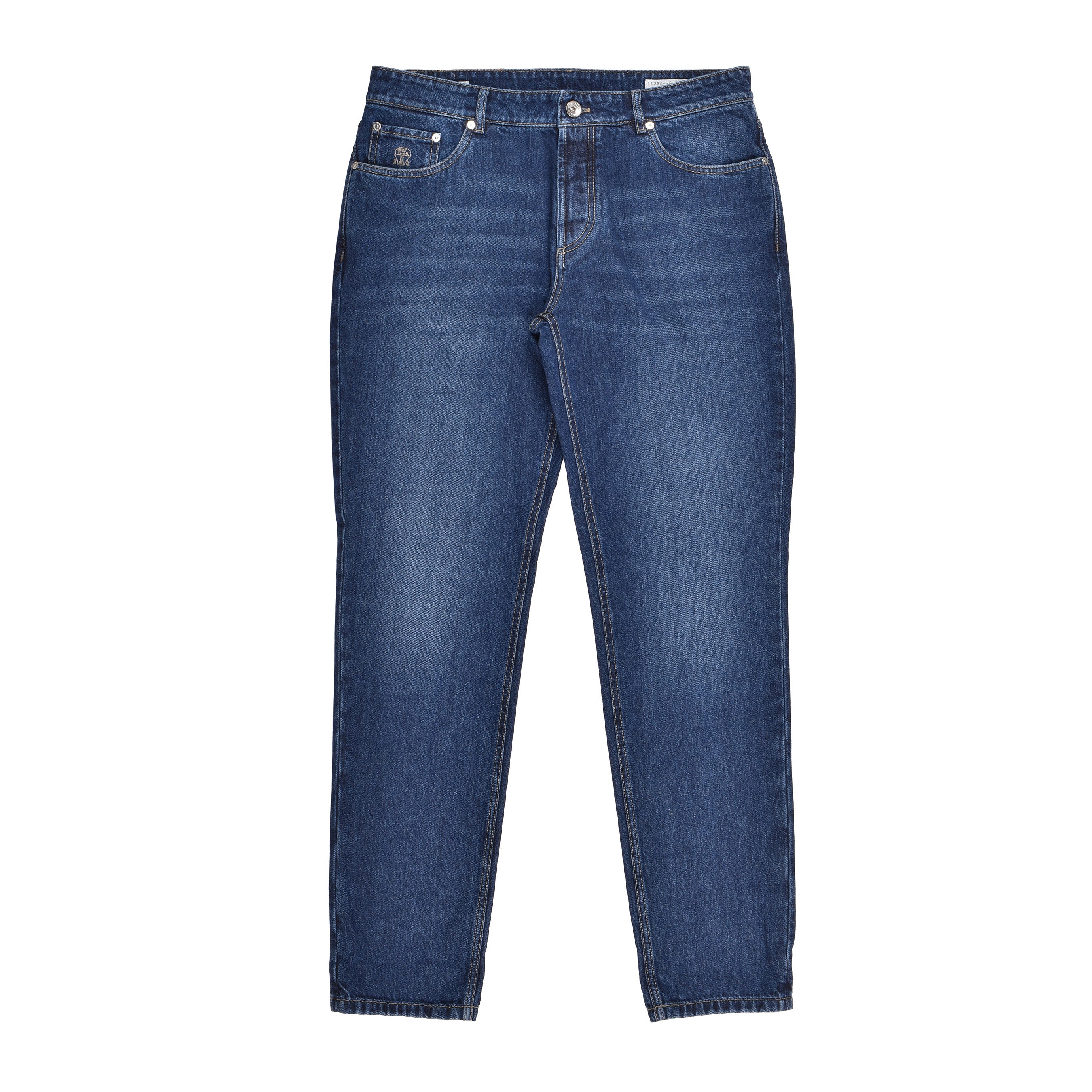 BRUNELLO CUCINELLI MEN'S TRADITIONAL FIT FIVE POCKET DENIM STYLE JEAN PANTS NEW
