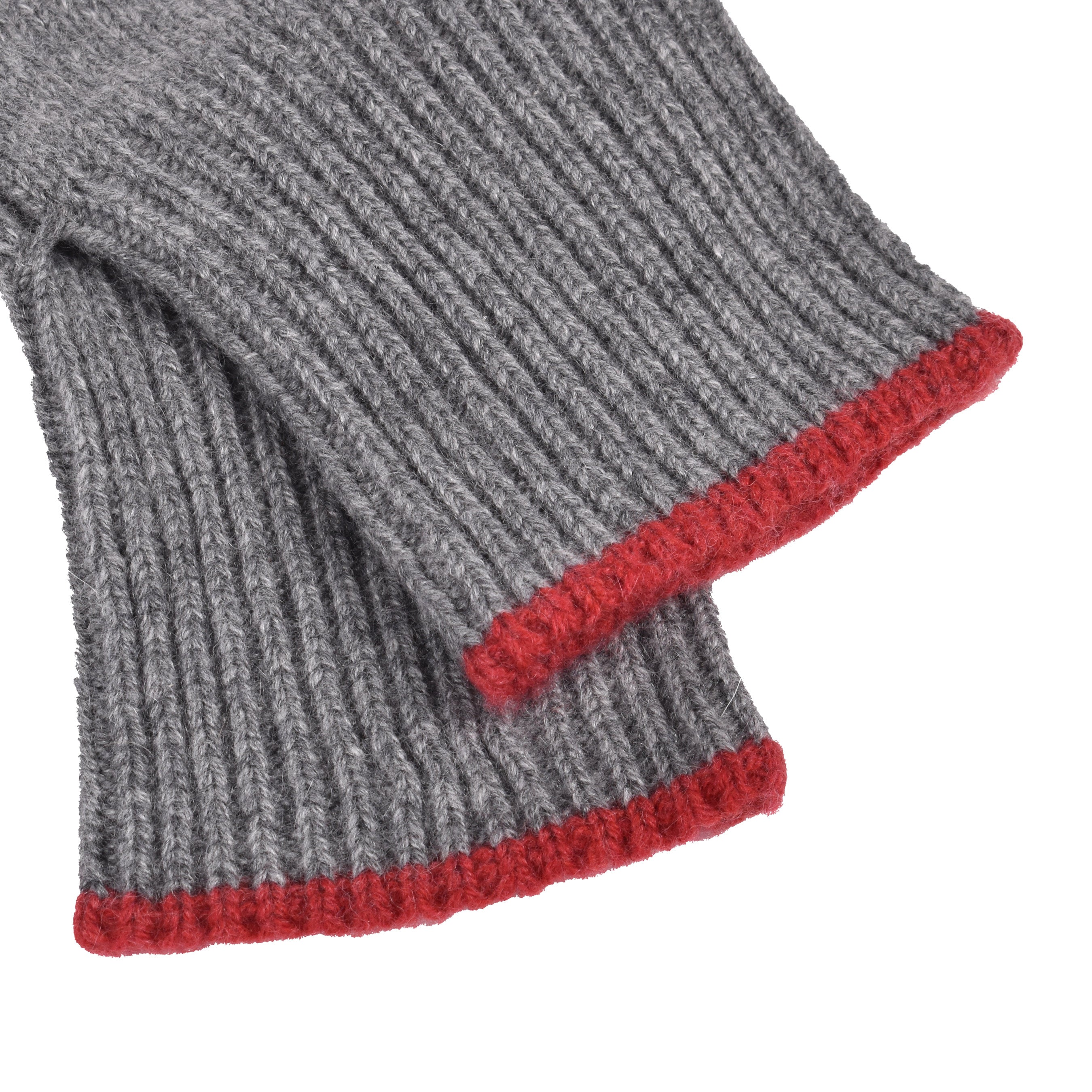 BRUNELLO CUCINELLI MEN'S 100% CASHMERE KNIT GRAY GLOVES NEW