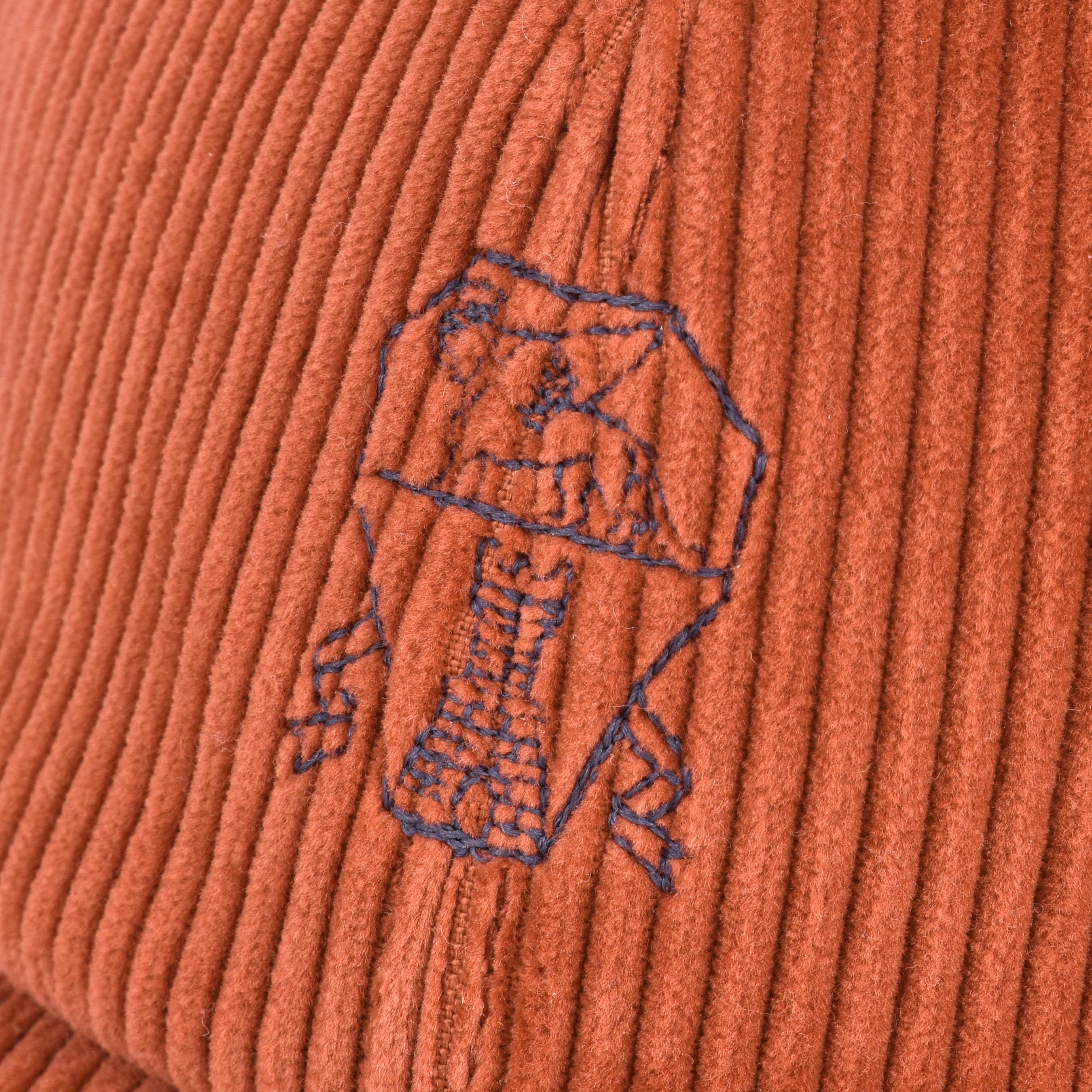 BRUNELLO CUCINELLI MEN'S 100% COTTON SALMON CORDUROY LOGO BASEBALL CAP/HAT