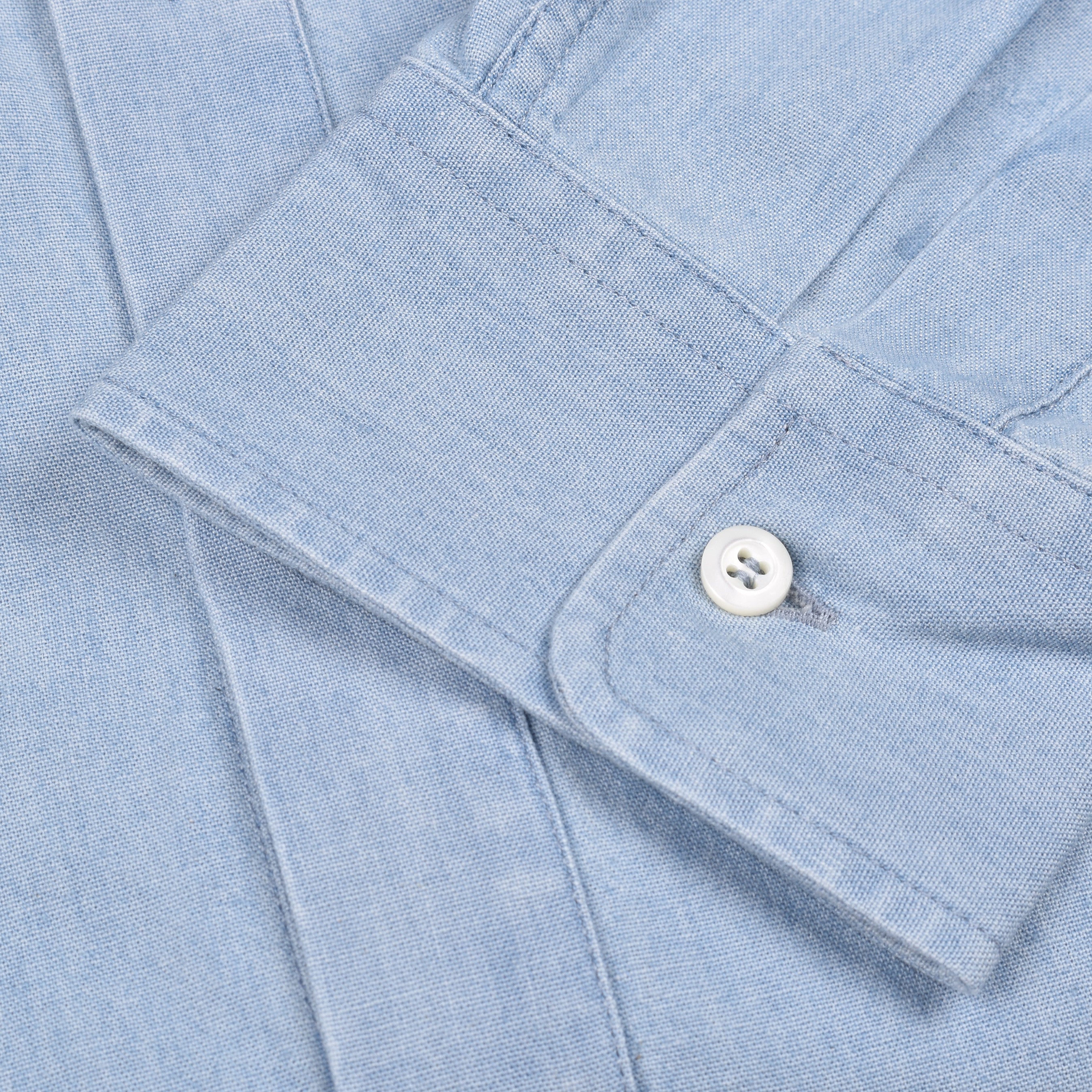 BRUNELLO CUCINELLI MEN'S LIGHT BLUE BUTTON-DOWN SHIRT