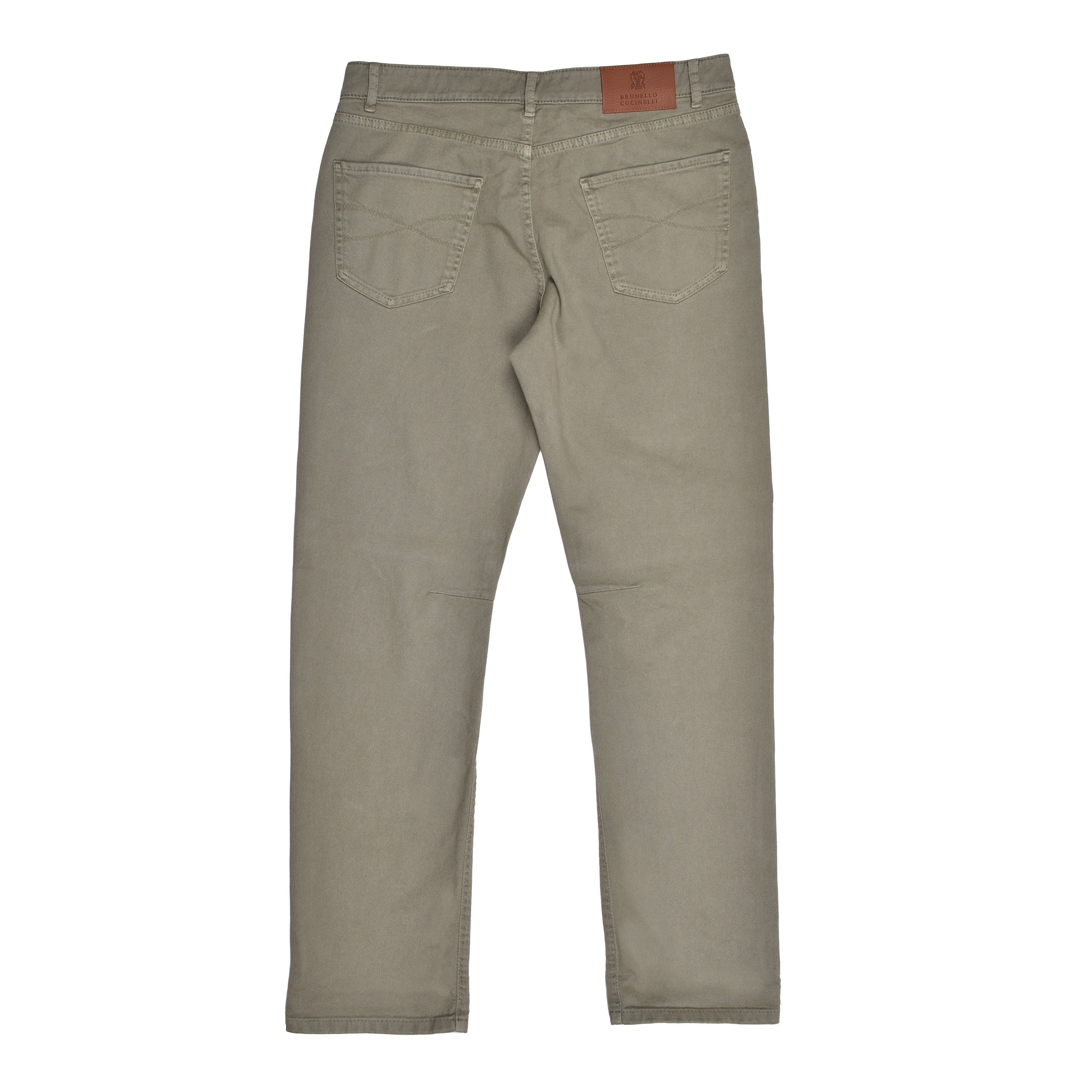 BRUNELLO CUCINELLI MEN'S SAGE FIVE-POCKET DENIM STYLE TROUSERS