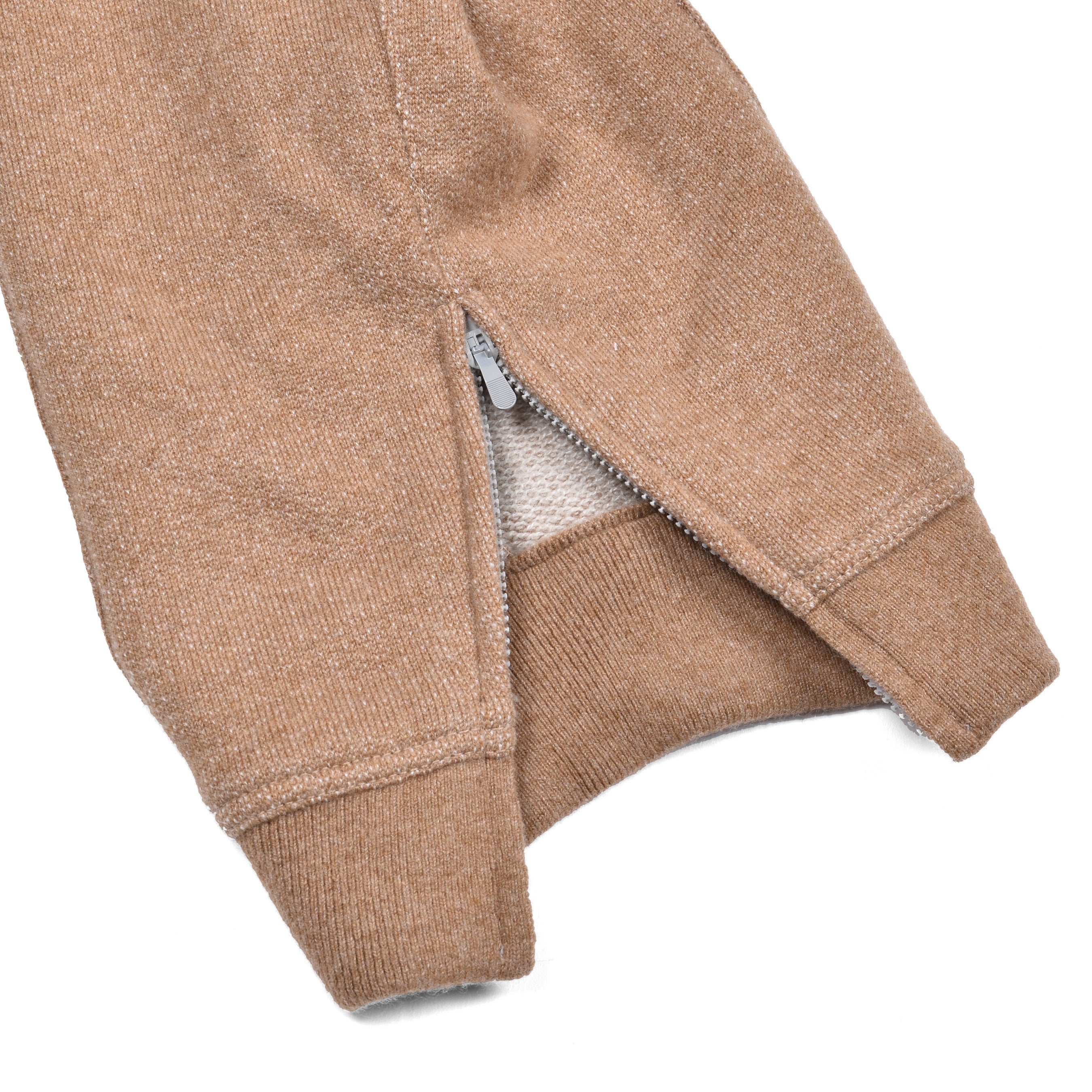 BRUNELLO CUCINELLI MEN'S CAMEL CASHMERE ATHLETIC TROUSERS