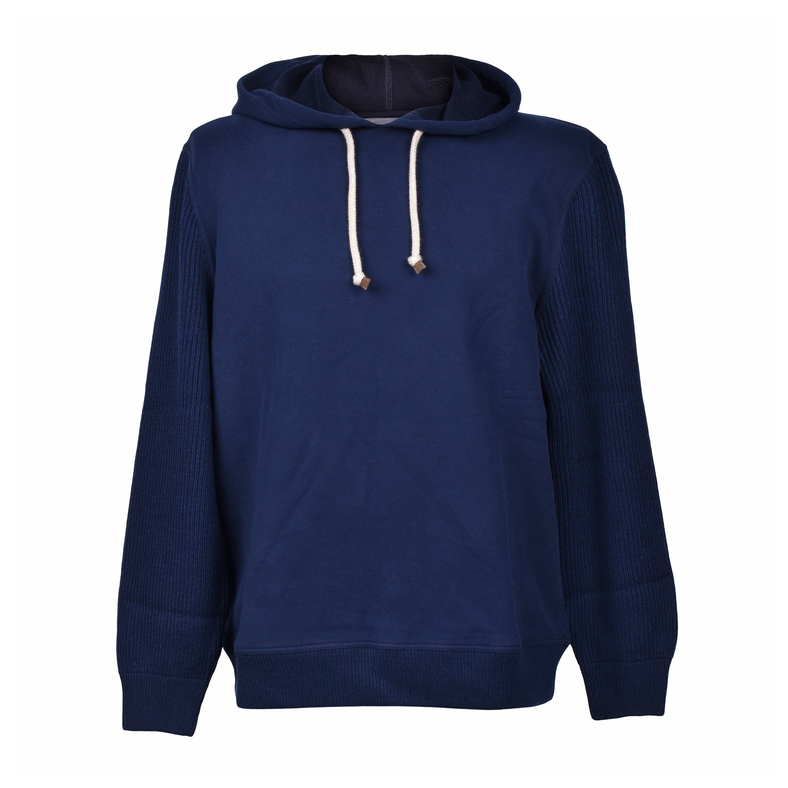 BRUNELLO CUCINELLI MEN'S 100% COTTON TWO TONE ATHLETIC HOODIE SWEATER/JACKET NEW