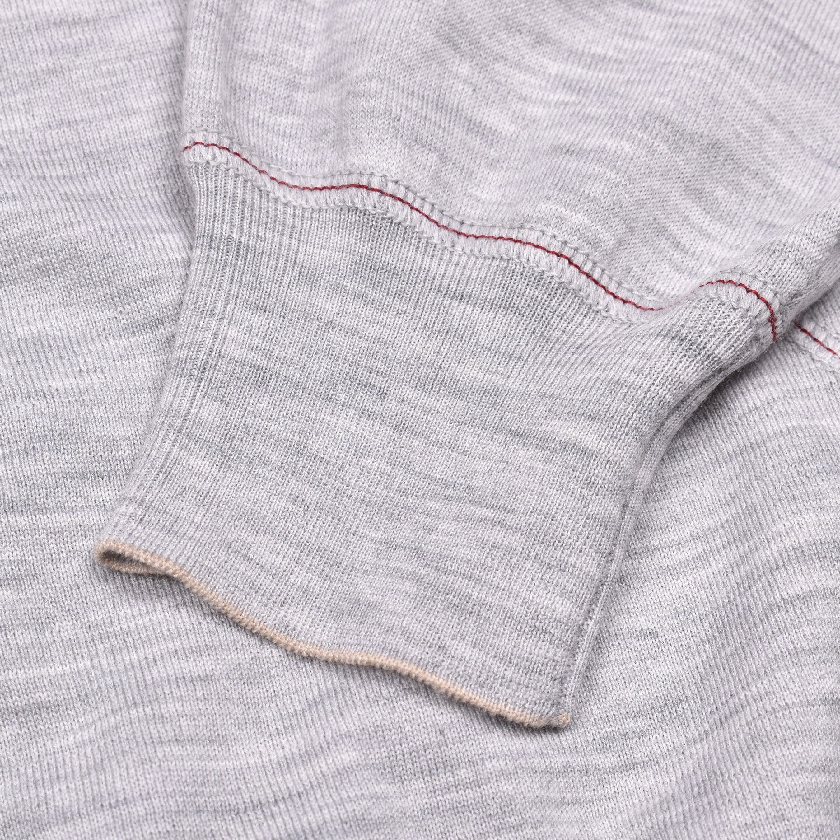 BRUNELLO CUCINELLI MEN'S GRAY CASHMERE BLEND ZIP UP CARDIGAN HOODIE SWEATER