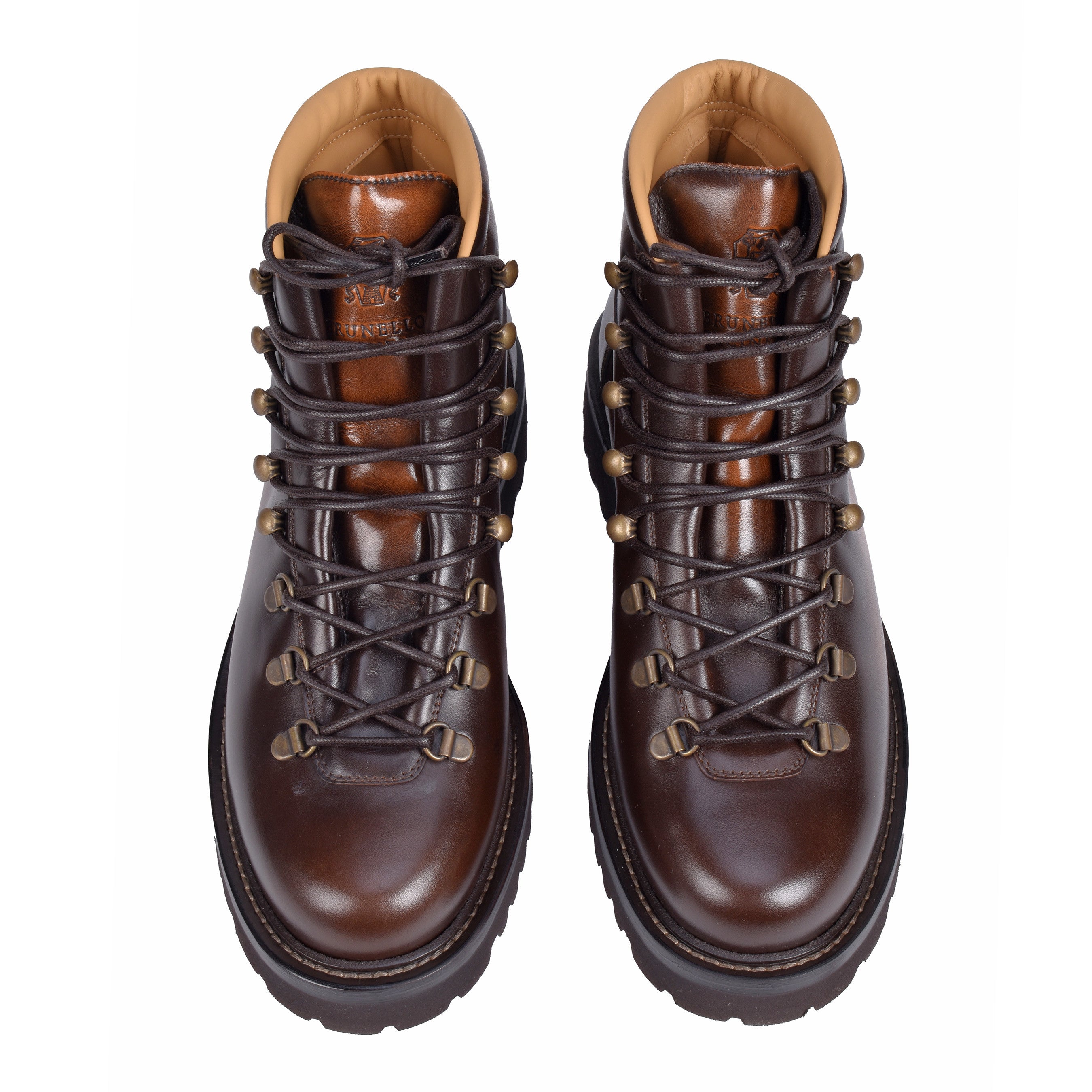 BRUNELLO CUCINELLI MEN'S 100% LEATHER LACE UP WORK BOOT/ HIKING BOOT