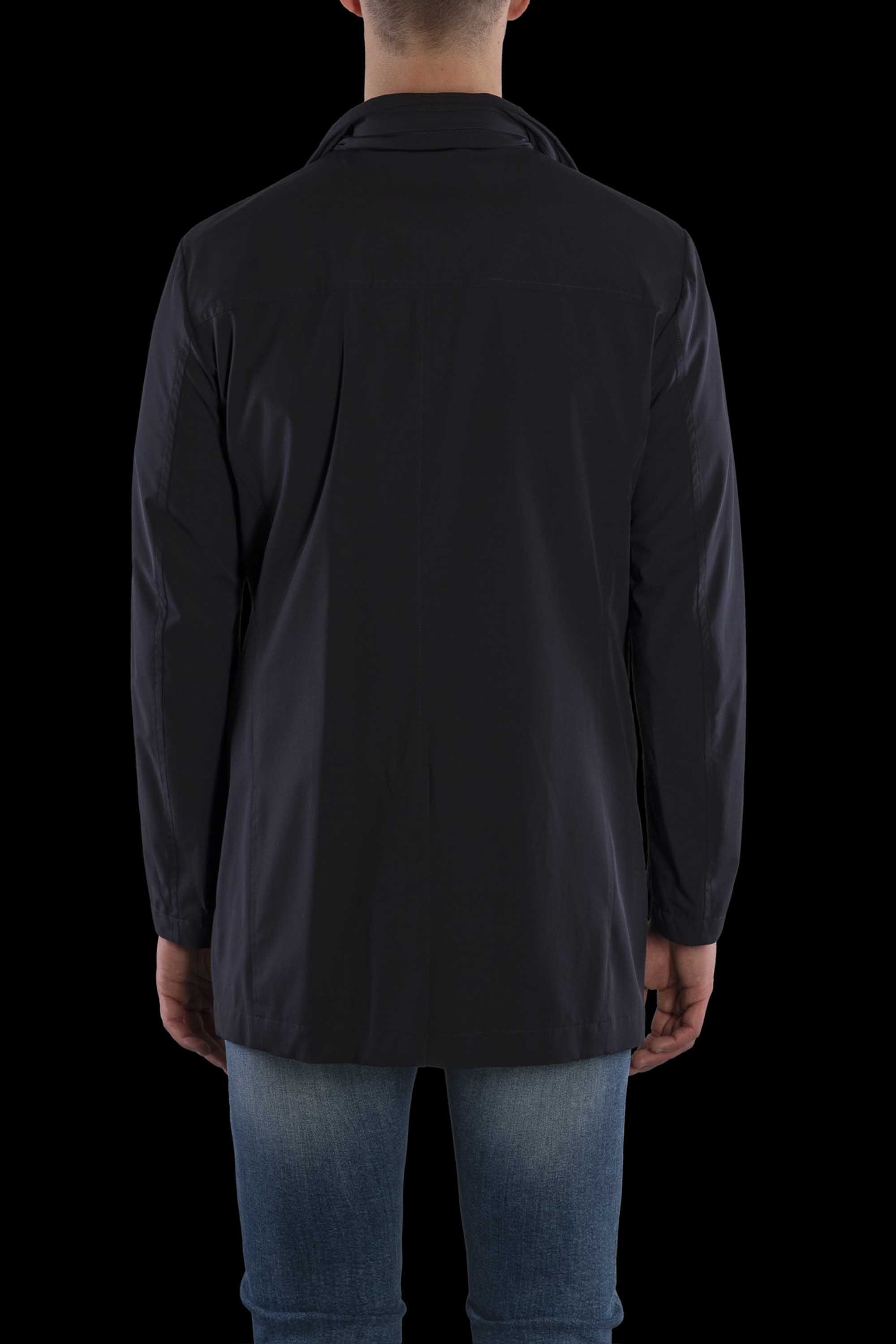 MOORER MEN'S DARK BLUE TAILORED COAT