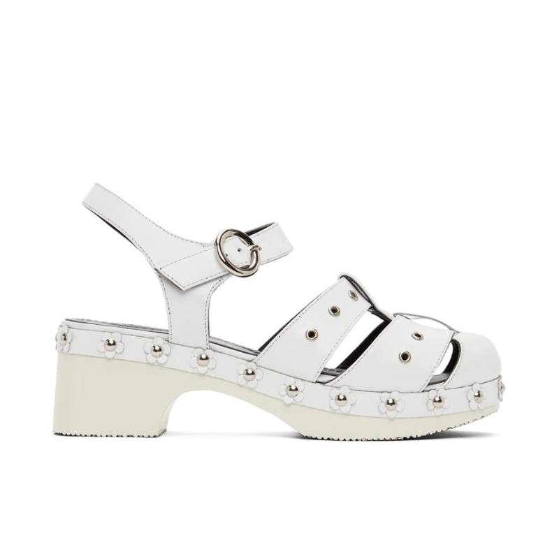 Womens | Nicole Saldaña Cici Flower Heel Sandal White