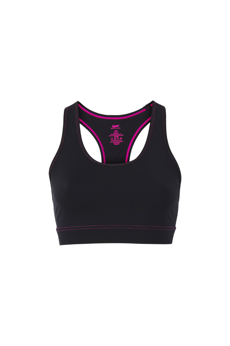 Bandier Barbie Front Row Bra Black/Pink BXB1001