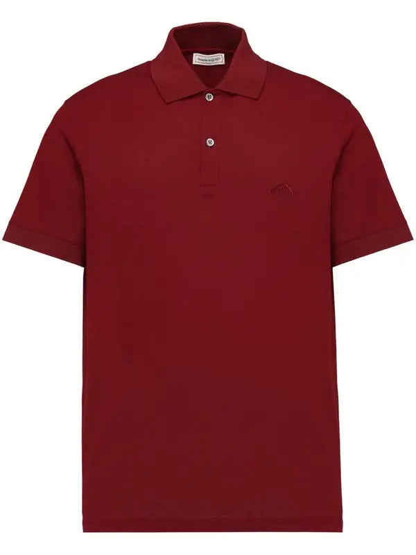 Alexander McQueen seal logo polo shirt in red