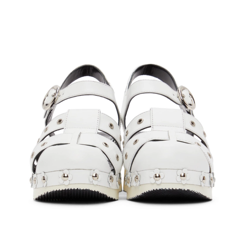 Womens | Nicole Saldaña Cici Flower Heel Sandal White