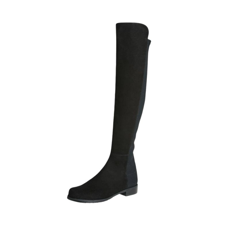 Womens | Stuart Weitzman 5050 Stretch Suede Over-The-Knee Boots (Black)