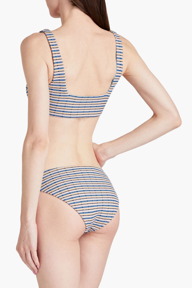 Onia Lily Bottom Striped Pique In Capri Multi