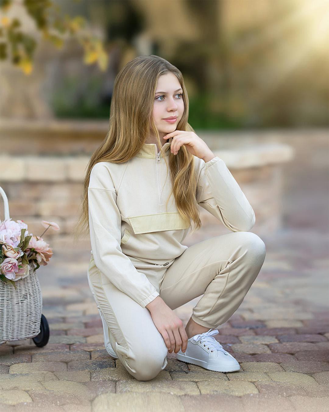 Beige Modal Track Suit - Petite Maison Kids