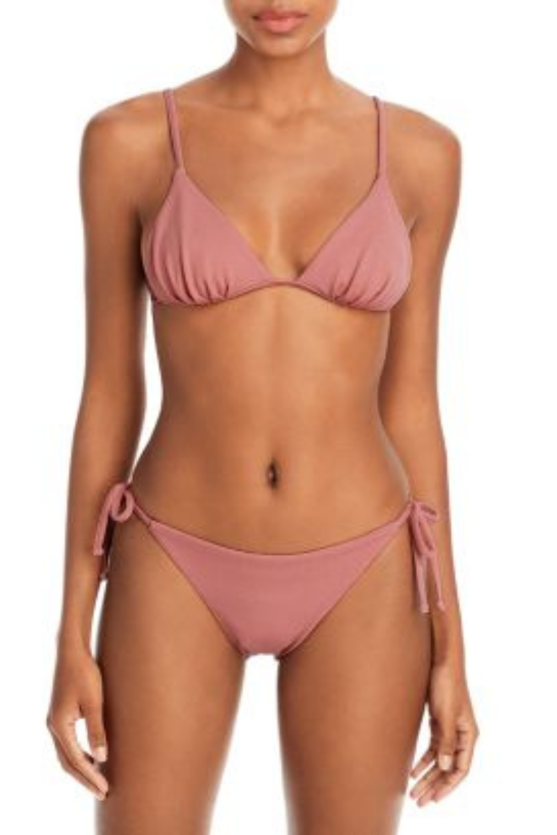 Onia Remi Triangle Bikini Top In Mauve