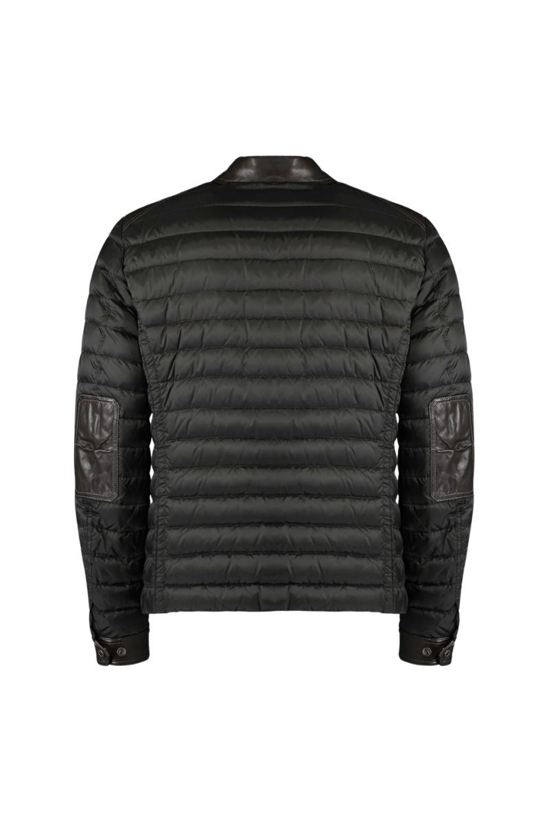 MooRER CRESPIPER Collared Quilted Shirt-Style Jacket Marrone