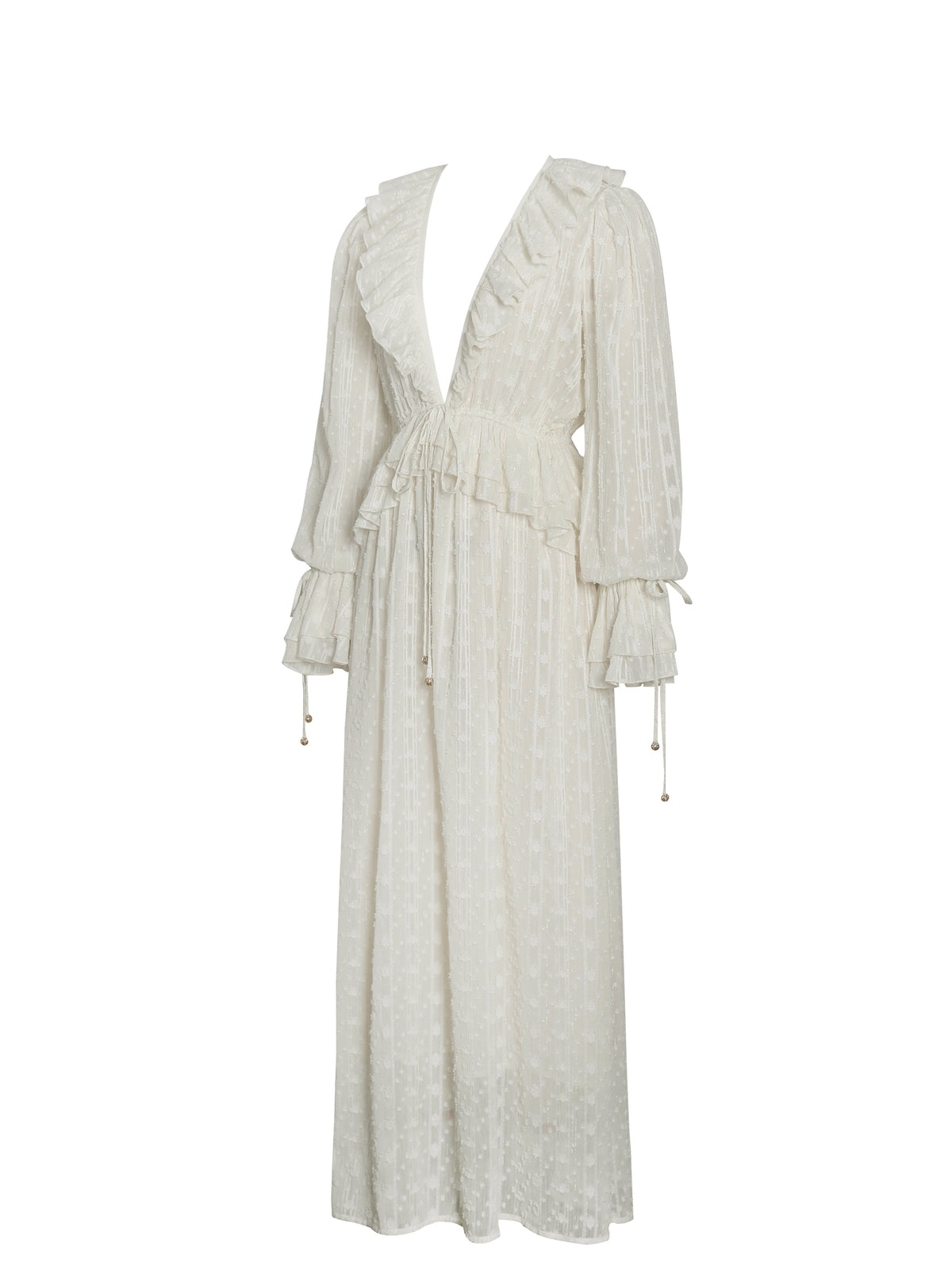 Safiya Jacquard Chiffon Long Sleeve Maxi Dress (Archive Sale)