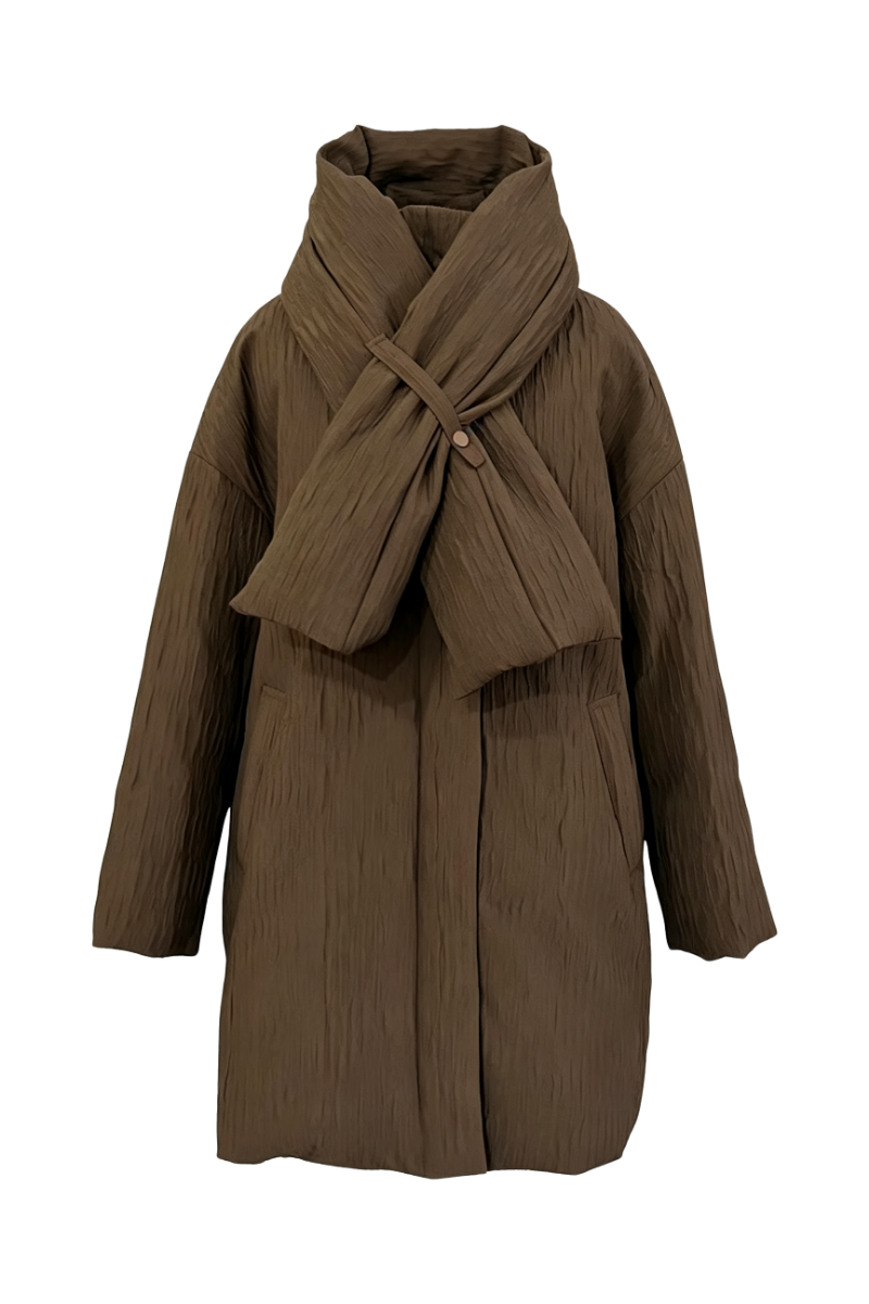 Max Simple Textured Down Jacket Mocca MSJY257035M