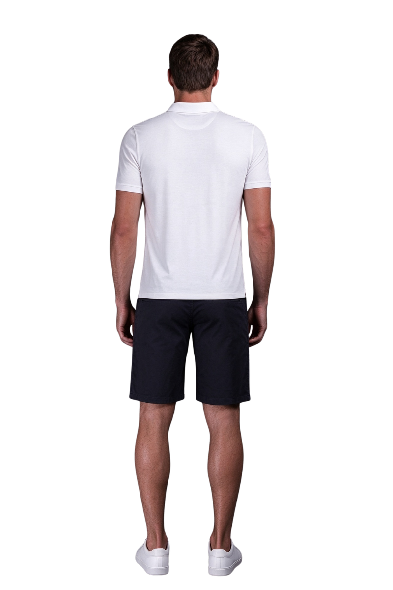 MooRER DUDERO-SPG Short Sleeve Polo Shirt Bianco