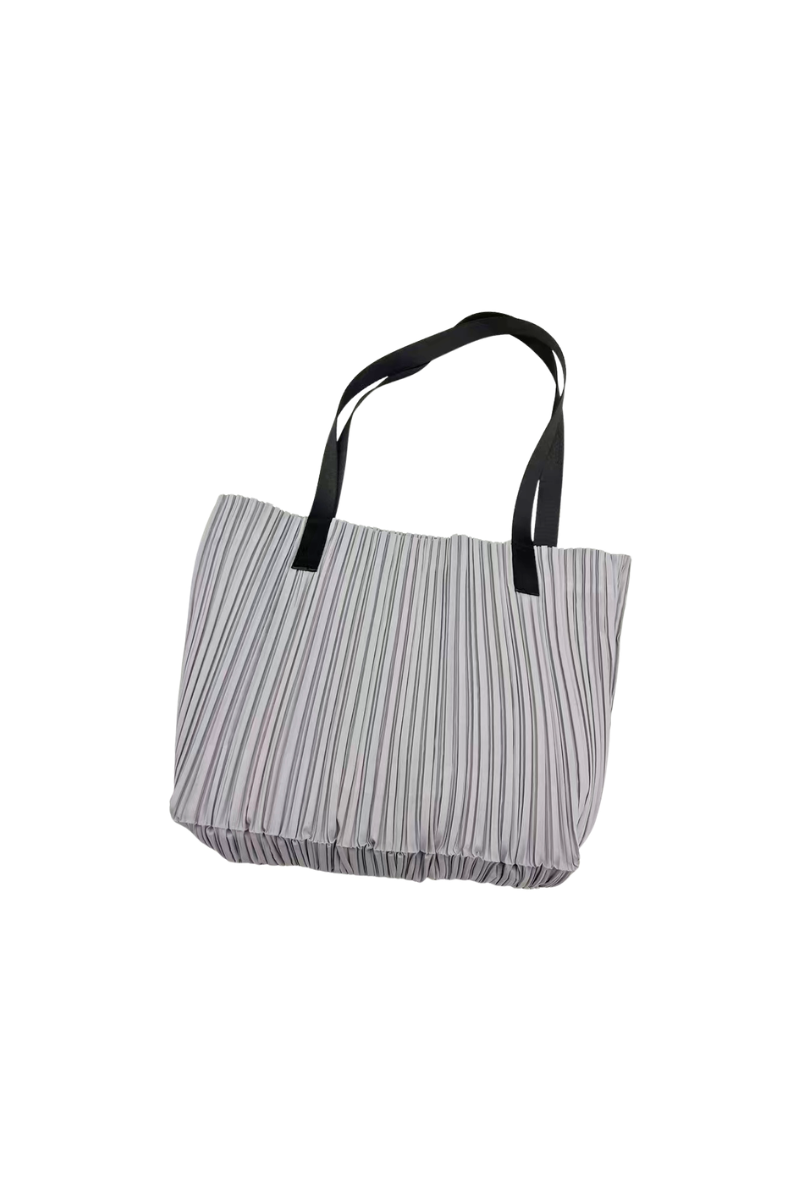 Max Simple Pleated Tote Grey MSCY260370G
