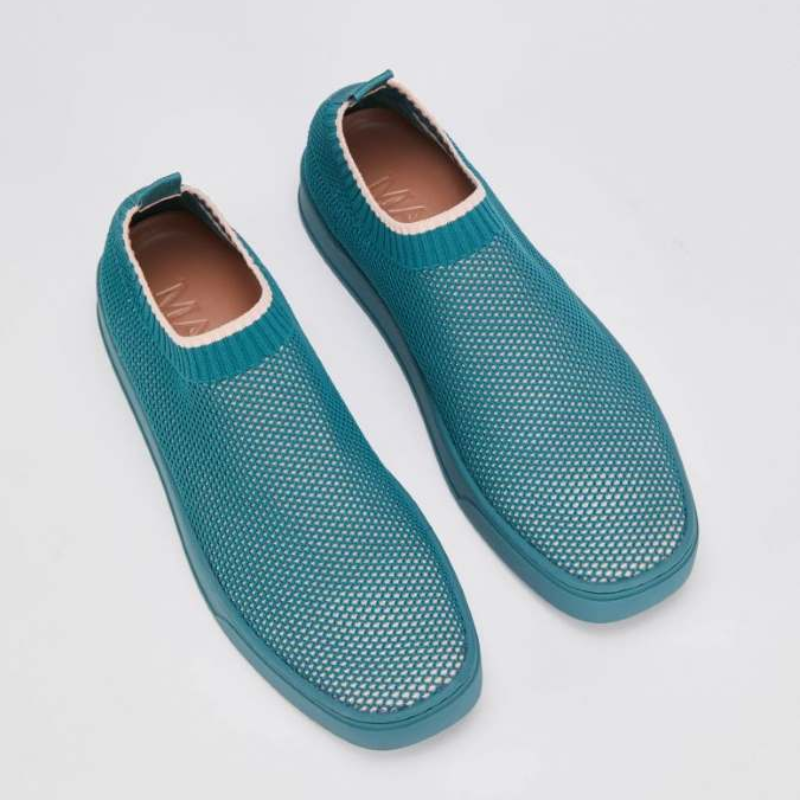 Womens | MAX&Co. Slip-On Mesh Sneakers – Teal Blue