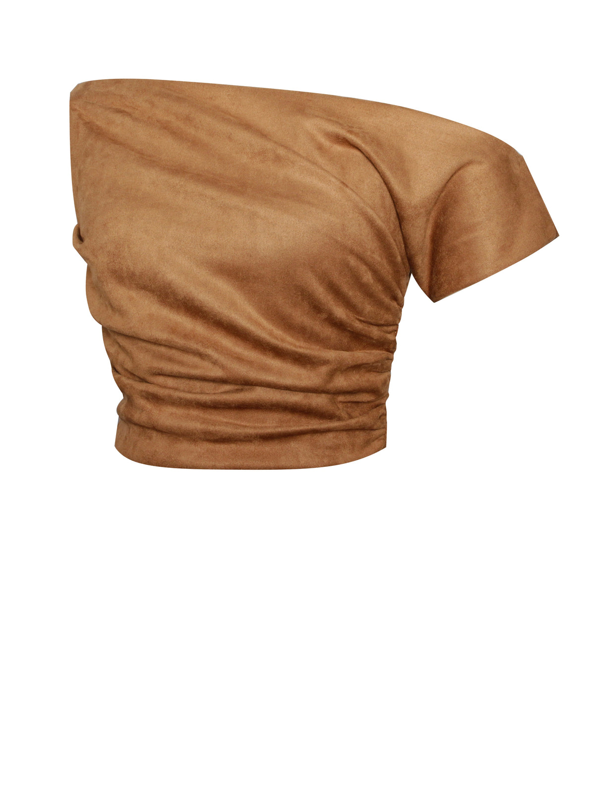 Yara Brown Suede Slash Neck Tank Top (Archive Sale)