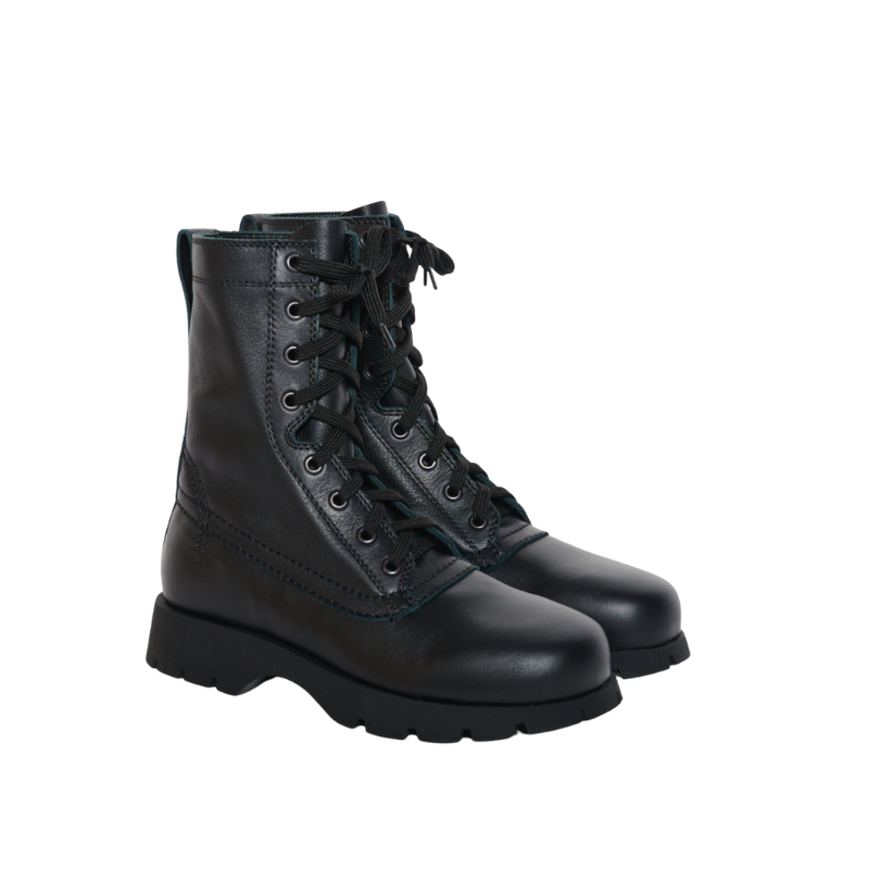 Womens | Jil Sander Black Leather Combat Boots