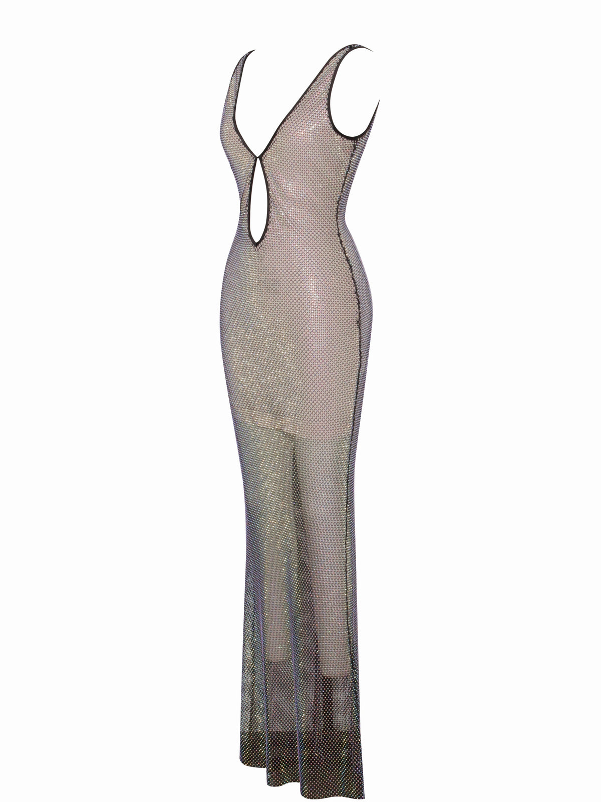 Quiana Mesh Rhinestone Maxi Dress (Archive Sale)