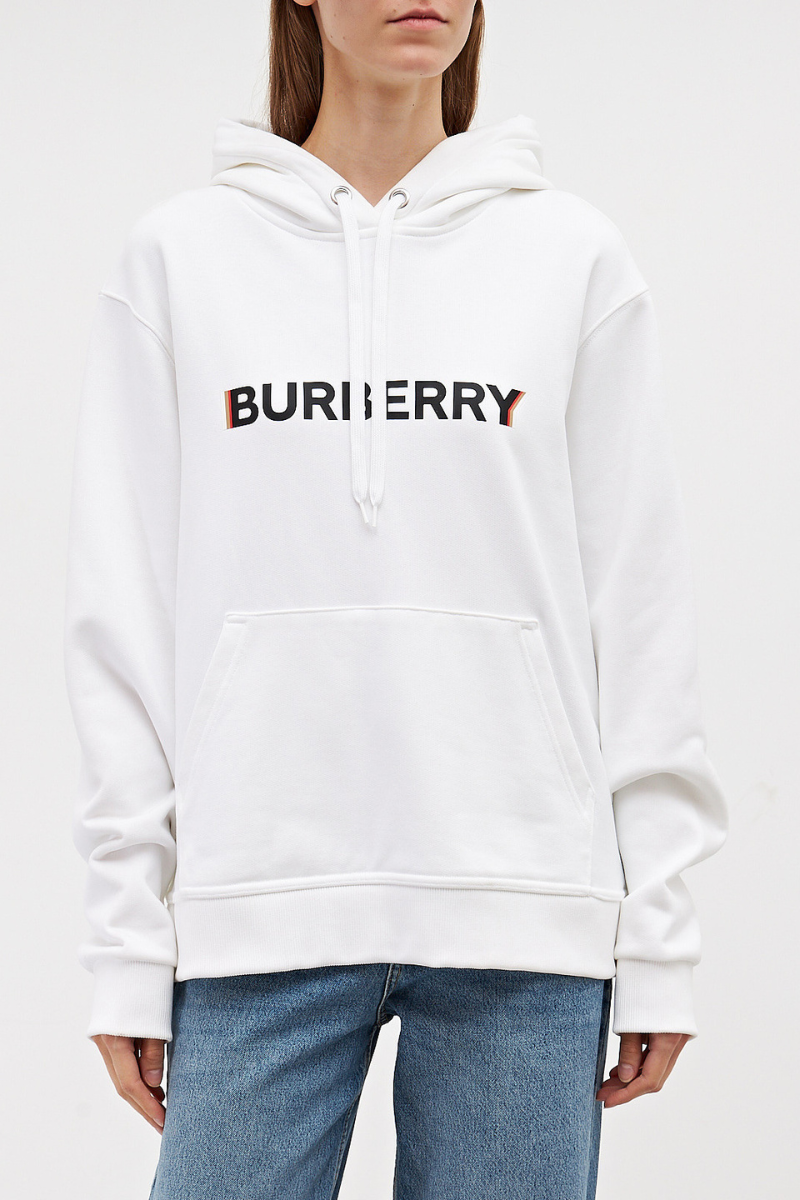 Burberry Women's Slogan Print Cotton Oversized Hoodie