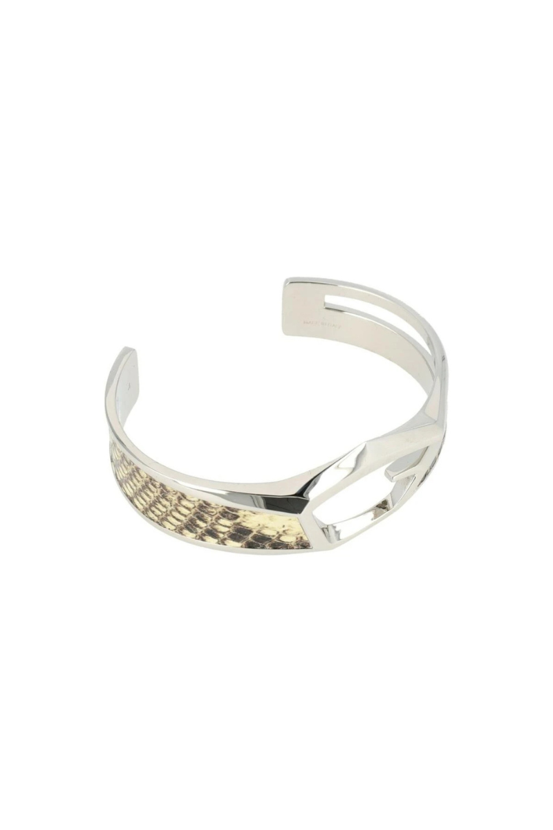 Givenchy Brown Giv Cut Leather Bracelet