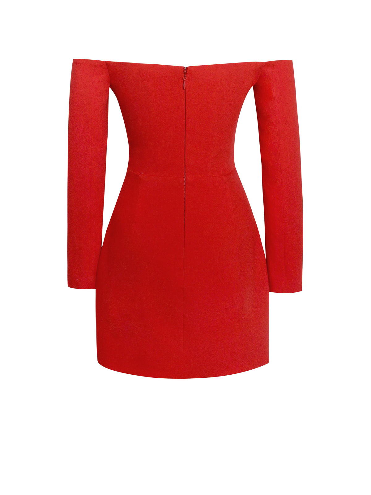 Polina Red Off Shoulder Long Sleeve Blazer Dress (Archive Sale)