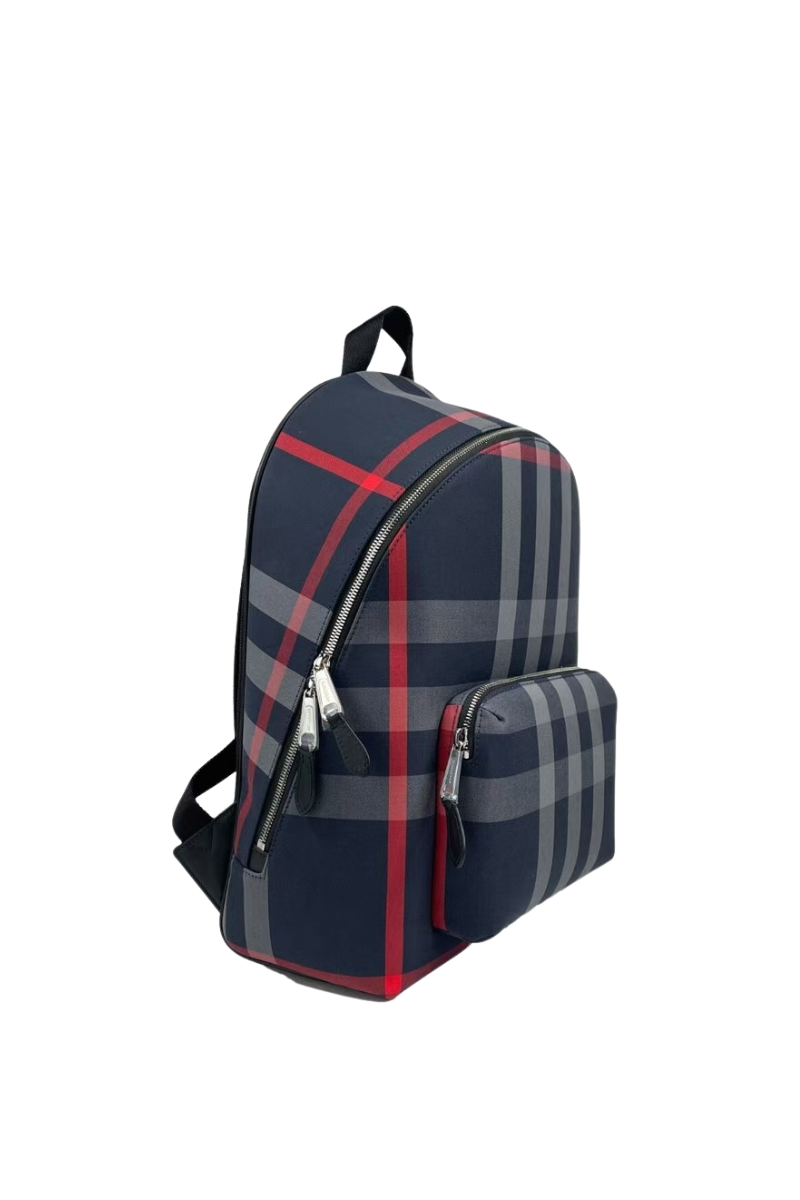 Burberry Jeff Check Backpack in Black