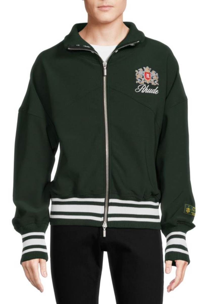 RHUDE Dropped Shoulder Zip Jacket - Green