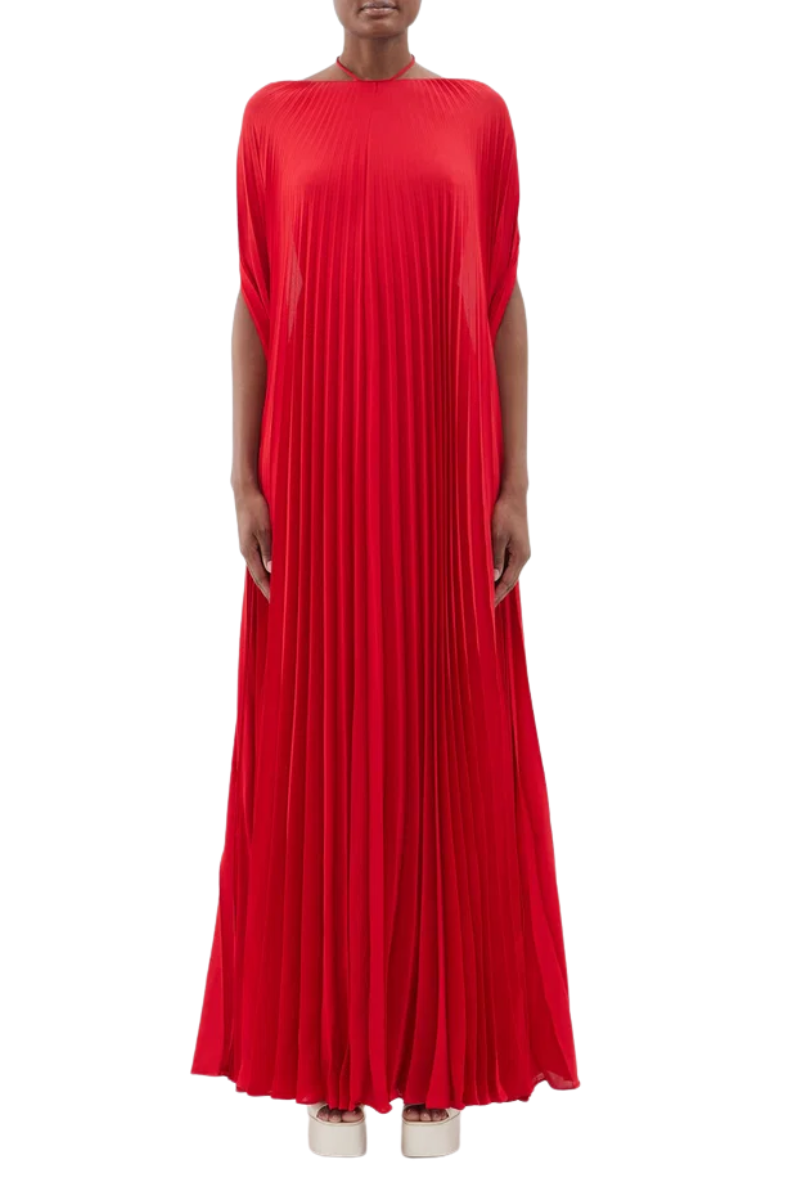 Valentino Silk Dress Rosso 2B0VDF761MH_157