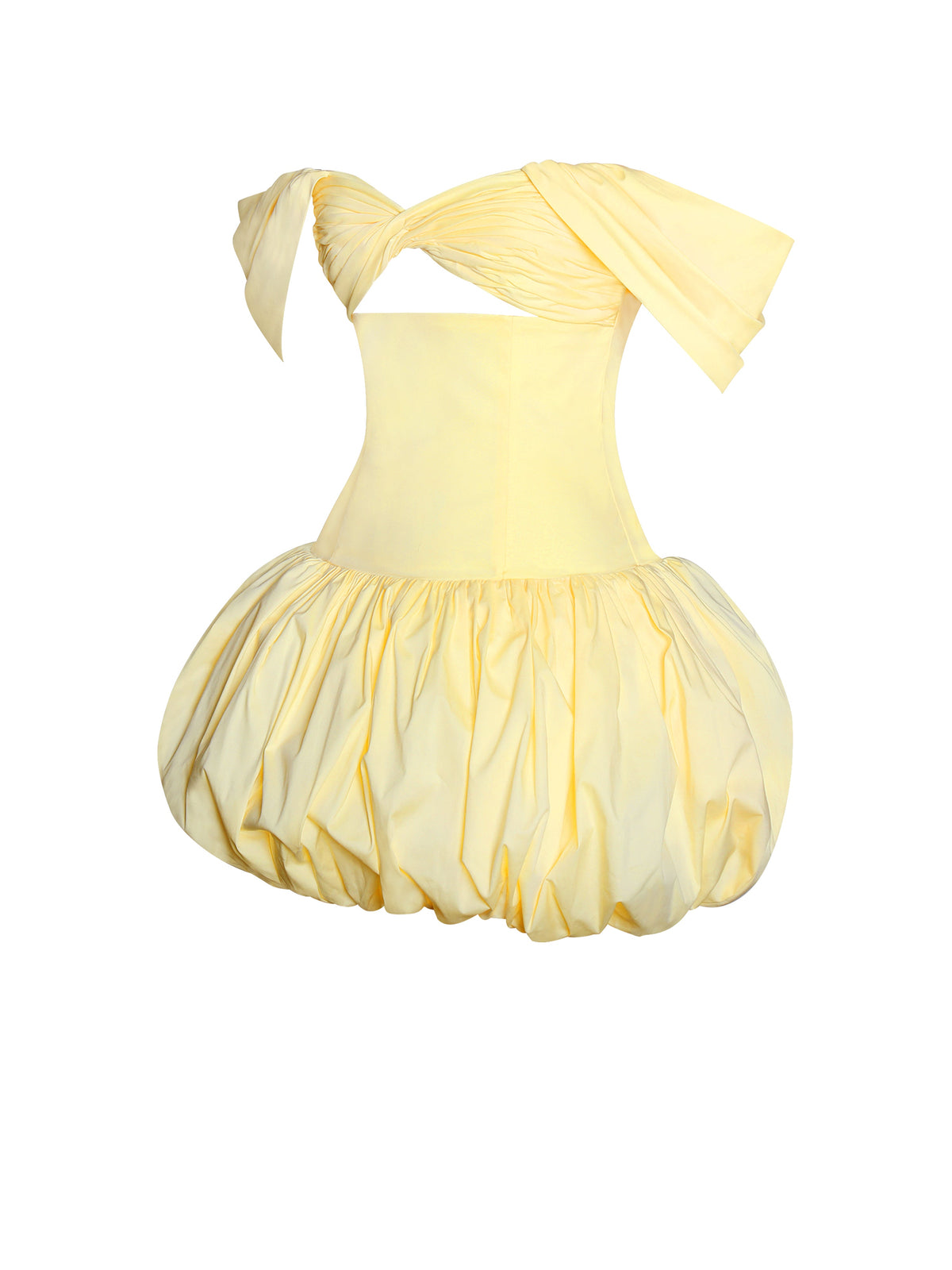 Umika Butter Yellow Bubble Hem Mini Dress (Archive Sale)
