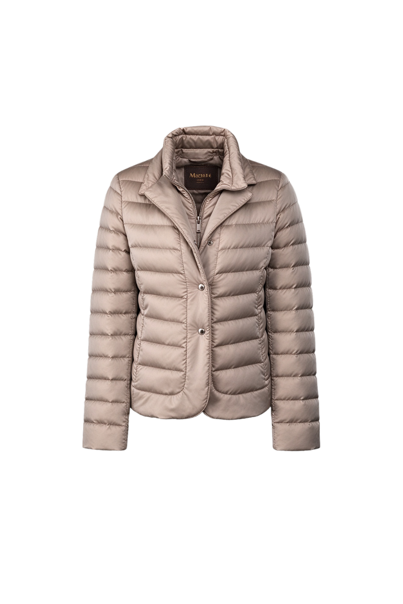 MooRER ELLI-THC Stand Collar Short Down Jacket Tortora