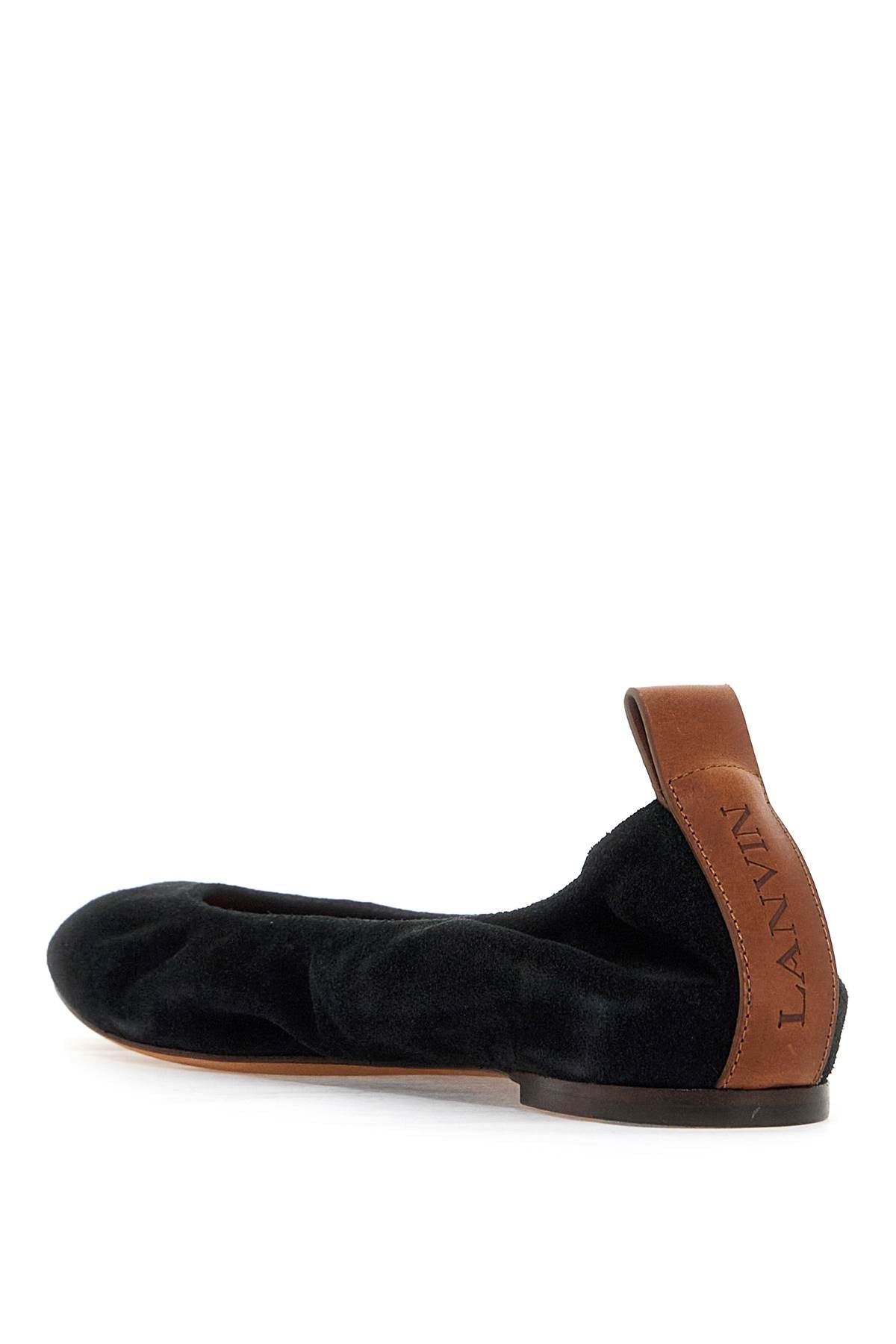 Lanvin Suede Ballet Flats For Women in Black