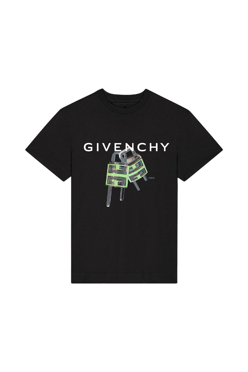 Givenchy 4G Padlock Cotton Jersey T-Shirt In Black
