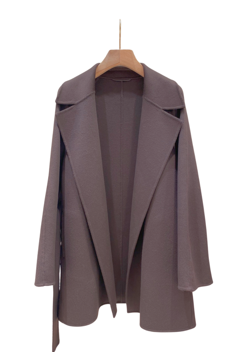 Max Simple Oversized Belted Wool-Cashmere Blend Coat_Caramel