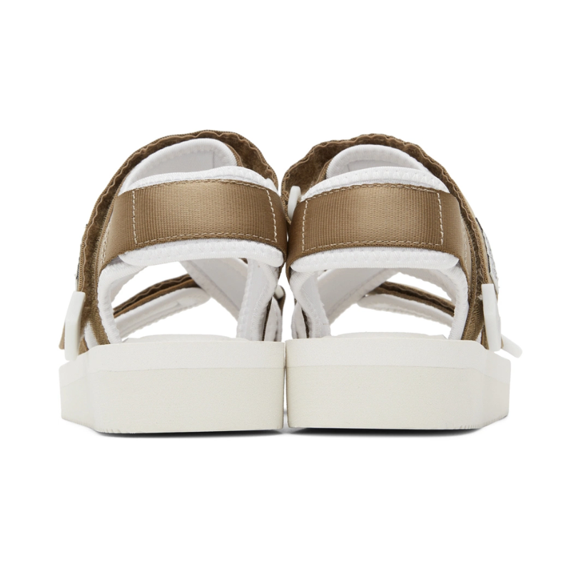 Mens | Suicoke KISEE-V Velcro Strap Sandal Beige/White