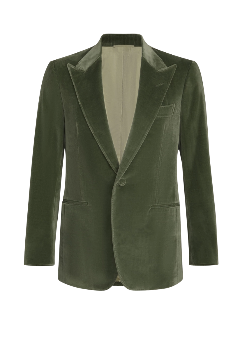Frere Sage SB Peak Velvet Dinner Jacket w/ Formal Lapel
