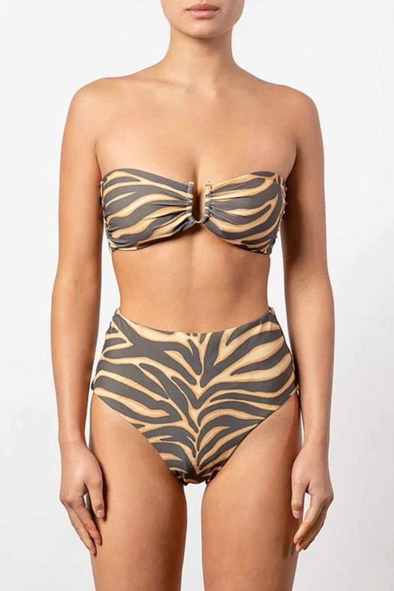 Tigerlily Zahara Ava Corset Pant Tiger Swim Bottom
