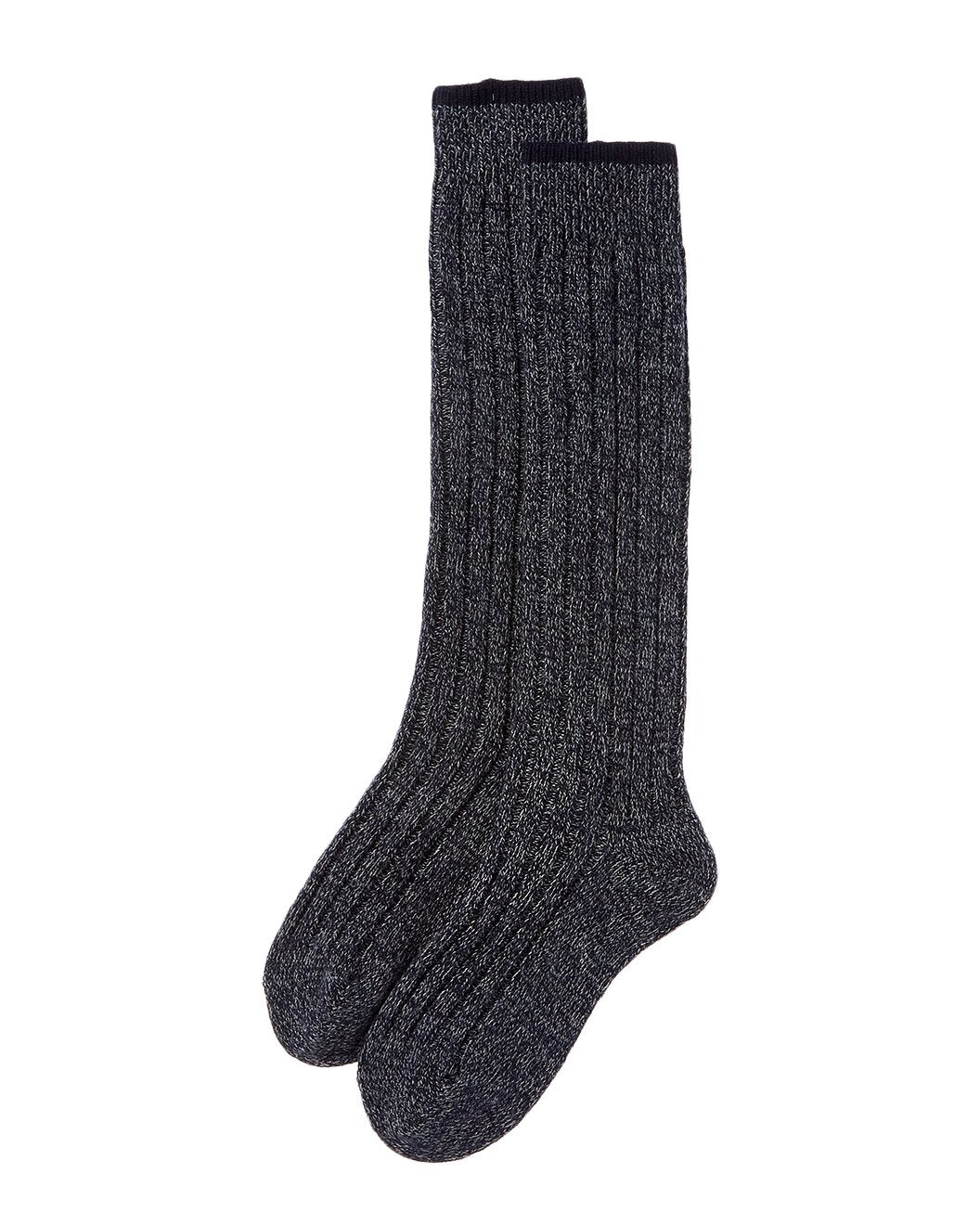 BRUNELLO CUCINELLI MEN'S 100% CASHMERE HEAVY WEIGHT KNEE HIGH SOCKS