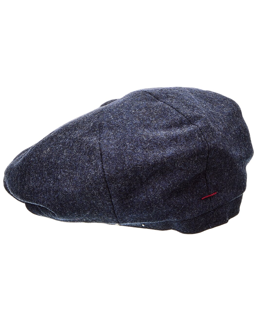 BRUNELLO CUCINELLI MEN'S 100% VIRGIN WOOL NAVY BLUE FLAY HAT