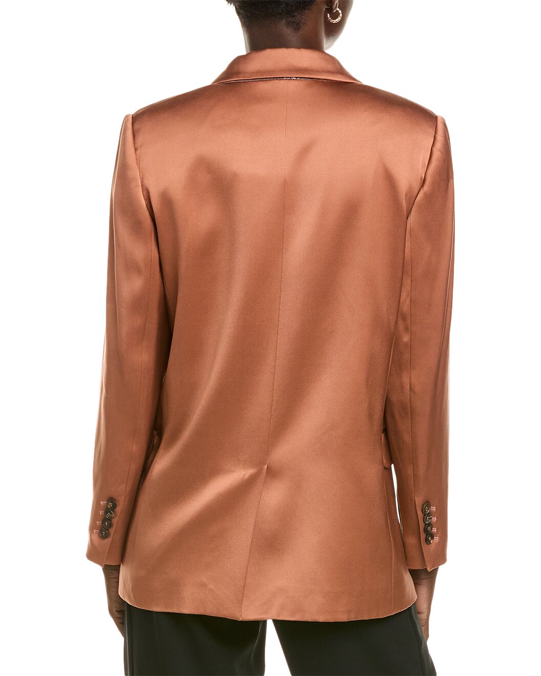 BRUNELLO CUCINELLI WOMEN'S COPPER DOUBLE BREASTED BLAZER