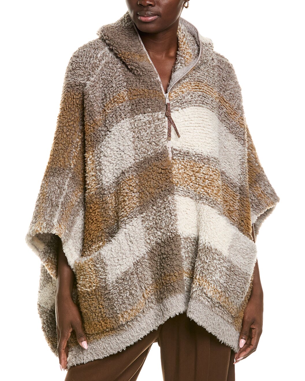 BRUNELLO CUCINELLI WOMEN'S CASHMERE PANCO STYLE HOODIE JACKET