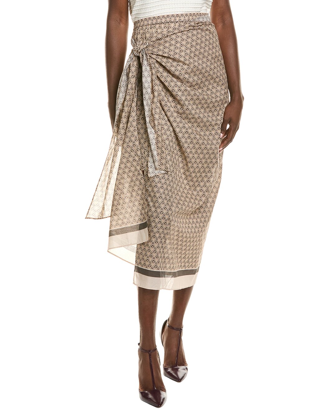 BRUNELLO CUCINELLI WOMEN'S CASUAL COTTON SKIRT