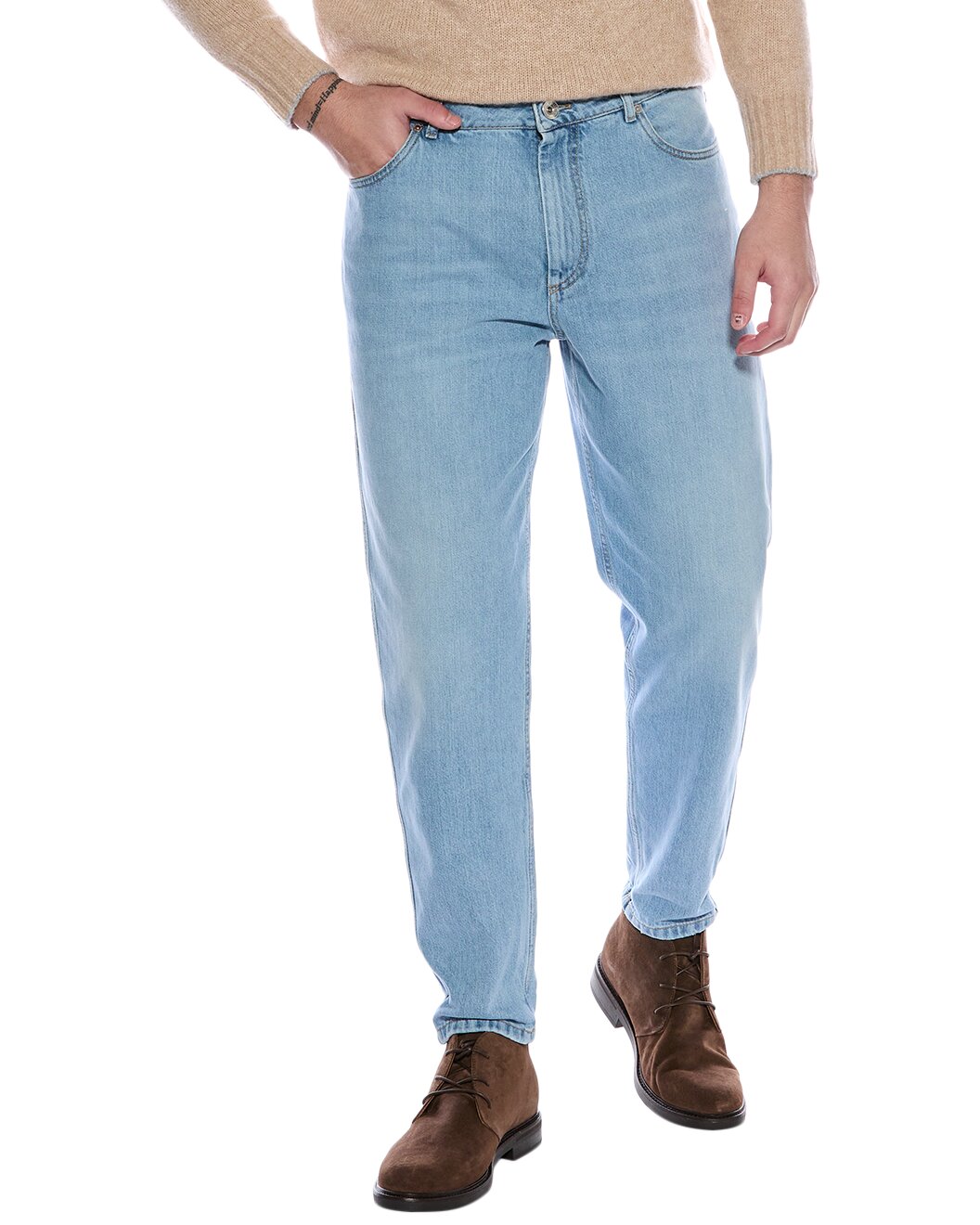 BRUNELLO CUCINELLI MEN'S 100% COTTON FIVE POCKET DENIM JEAN PANTS NEW